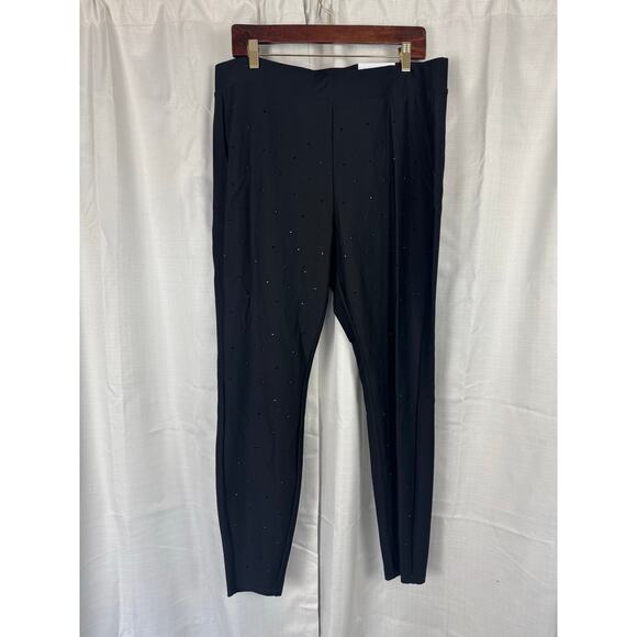 Lane Bryant Pants - Lane Bryant Ponte Leggings 18 20 NWT Black Rhinestone High Rise